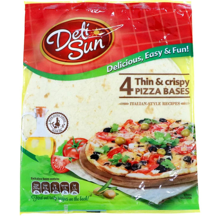 Deli Sun Thin & Crispy Pizza Base 4pcs, 320g