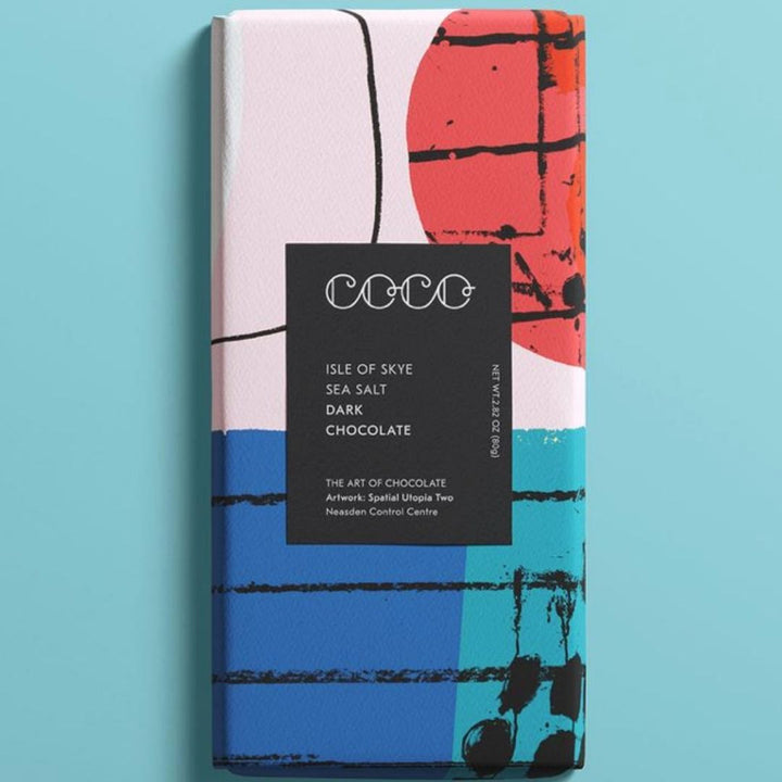 Coco Isle Of Skye Sea Salt Dark Chocolate Bar, 80g