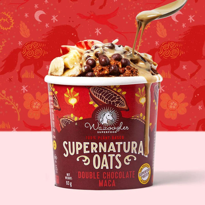 Wazoogles Supernatural Oats - Double Chocolate Maca, 93g