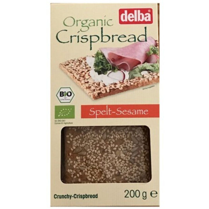 Delba Organic Spelt And Sesame Crispbread, 200g