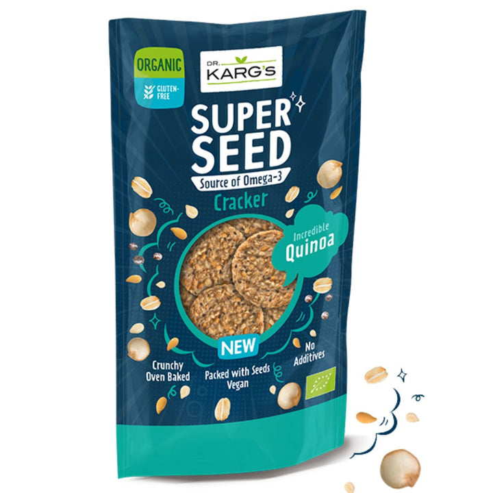 Dr Kargs Super Seed Crackers  Quinoa, 85g