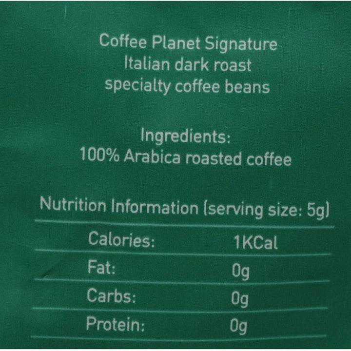 Coffee Planet Italian Dark Roast Coffee Beans, 250g