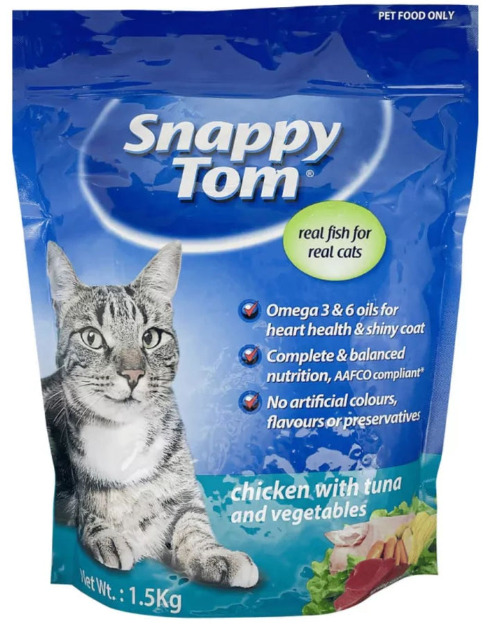 Snappy Tom Chicken with Tuna and Vegetables Dry Food, 1.5kg