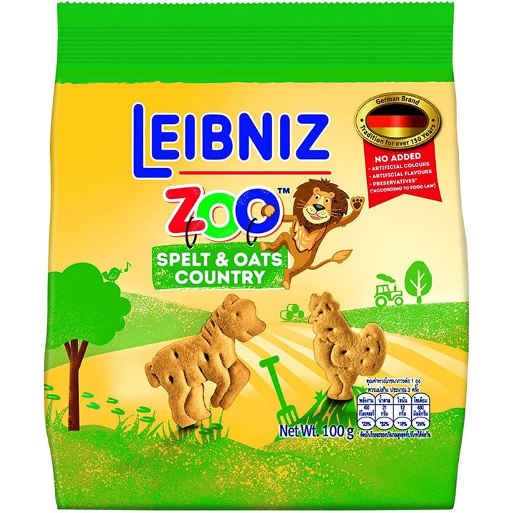 Bahlsen Leibniz Zoo Oats And Spelt Biscuits, 100 gm