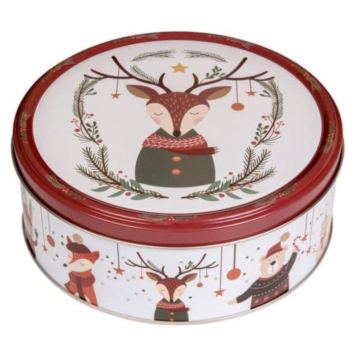 Danish Butter Cookies Christmas Winter Woodland Tins Assorted Designs, 150g