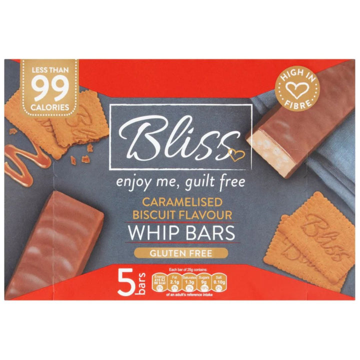 Bliss Caramelised Biscuit Flavour Whip Bars, 125g