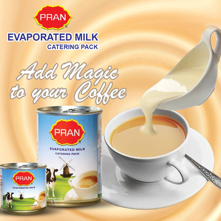 Pran Evaporated Milk, 410g