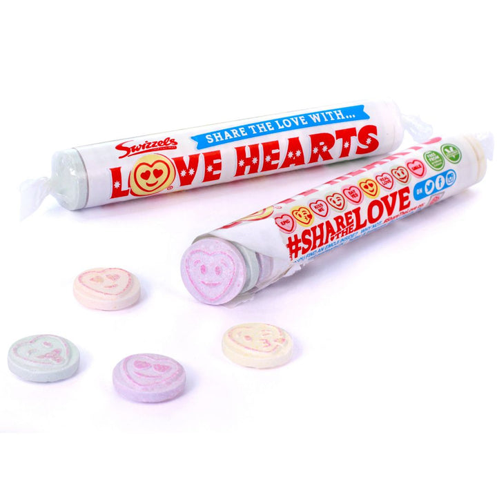 Swizzels Love Hearts Limited Edition Emojis Sweets 4 Rolls, 156g