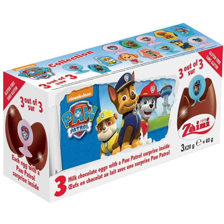 Zaini Paw Patrol Milk Chocolate Eggs, 60g