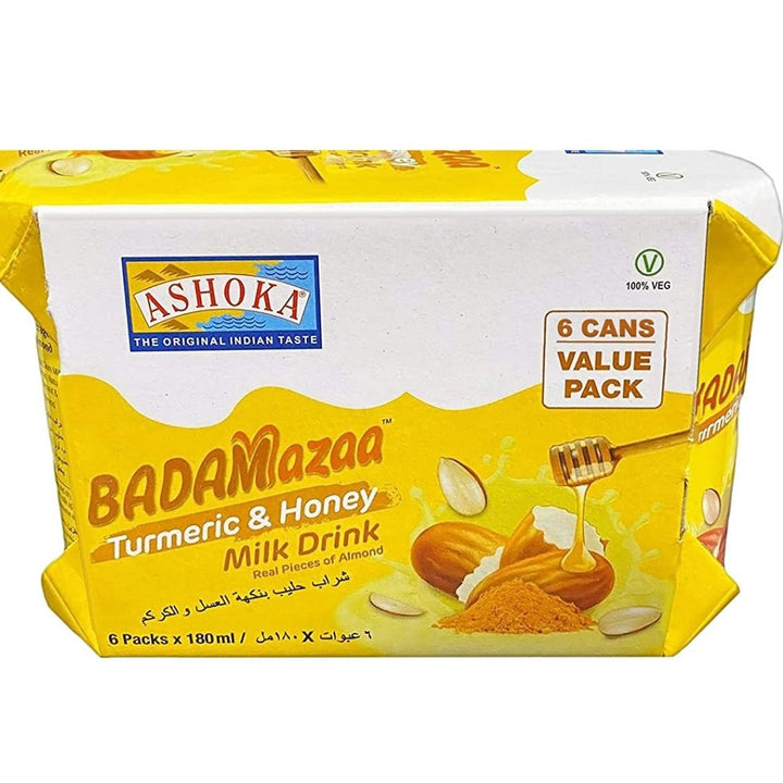 Ashoka Turmeric & Honey Badam Milk Drink, 6 x 180ml