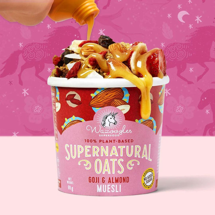 Wazoogles Supernatural Oats - Goji & Almond Muesli, 88g