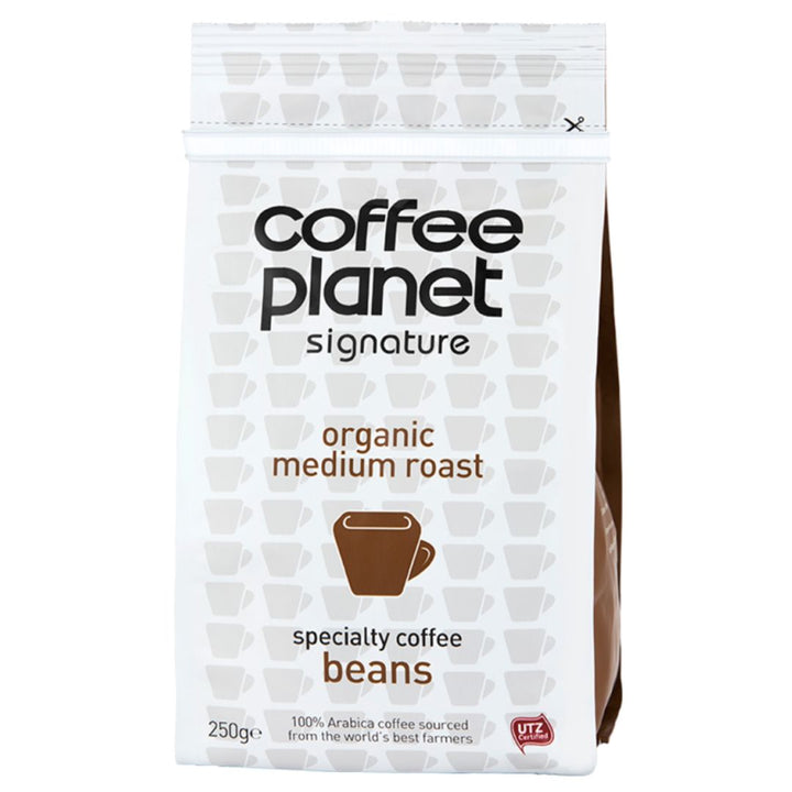 Coffee Planet Organic Medium Roast Specialty Coffee Beans, 250g