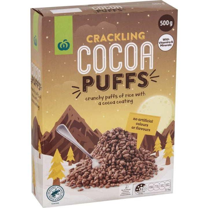 Woolworths Crackling Cocoa Puffs, 500g