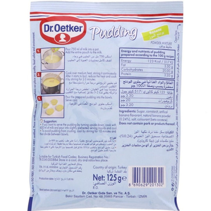 Dr Oetker Pudding Banana Mix, 125g