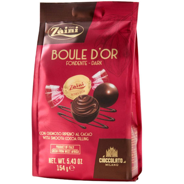 Zaini Boule D'or Fondente Dark, With Smooth Cocoa Filling, 154 g