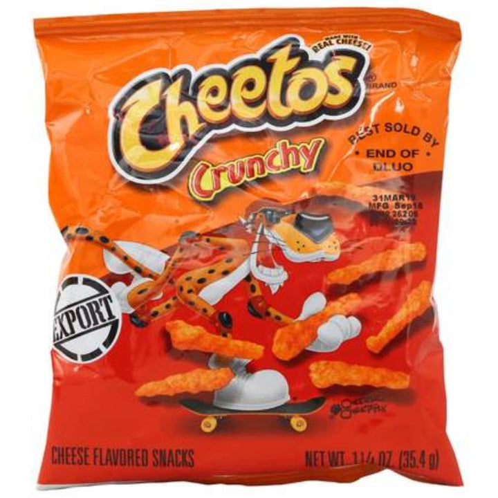 Cheetos Crunchy Flamin Hot Cheese Flavoured Snacks, 35.4g