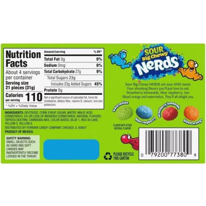 Wonka Nerds Sour Big Chewy Candy, 120g