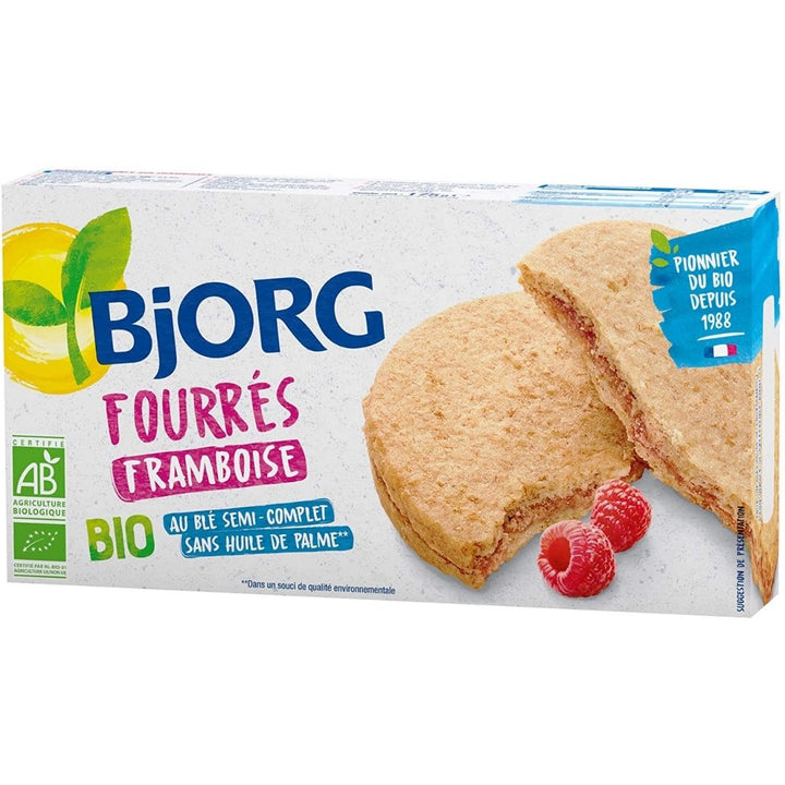 Bjorg Organic Raspberry Filing  Biscuit, 175g