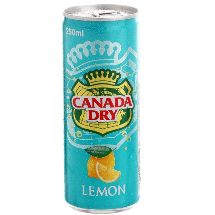 Canada Dry Lemon Sparkling Water, Can, 250ml