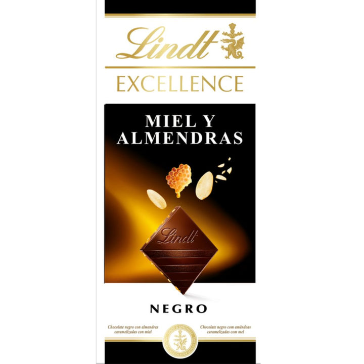 Lindt Excellence Honey and Almonds (Miely Almendras) Chocolate Bar, 100g