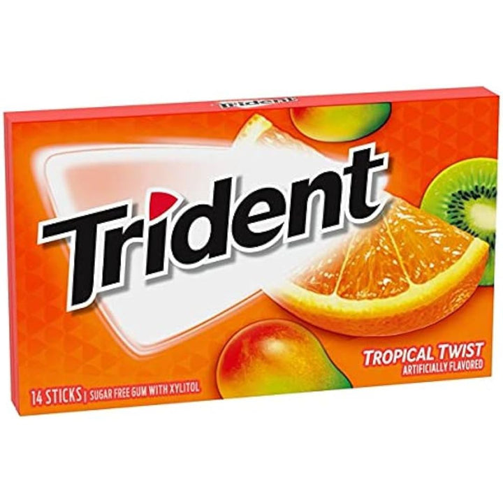 Trident Tropical Twist Flavor Sugar Free Gum, 14s