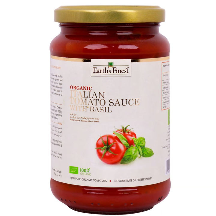 Earth's Finest Organic Italian Classic Tomato Sauce with Basil, 340g