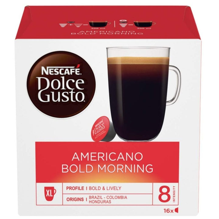 Nescafe Dolce Gusto Americano Bold Morning Coffee Pods 16 Capsules, 160g