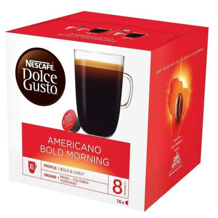 Nescafe Dolce Gusto Americano Bold Morning Coffee Pods 16 Capsules, 160g