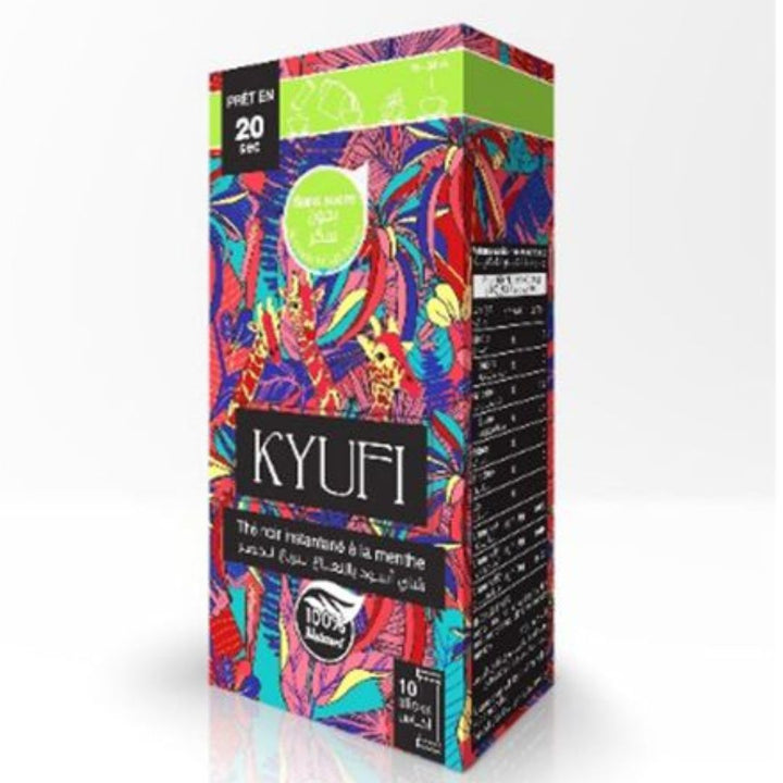 Kyufi Mint Instant Black Tea Without Sugar, 0.9g x 10