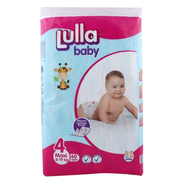 Lulla Baby Maxi Diapers Size 4, 60Pcs