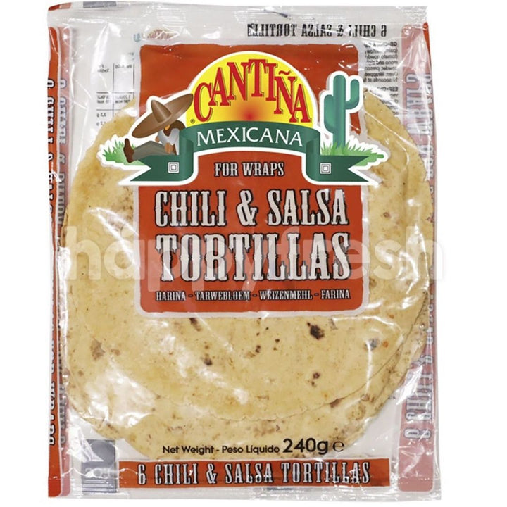 Cantina Mexicana Chili & Salsa Tortillas For Wraps, 240g