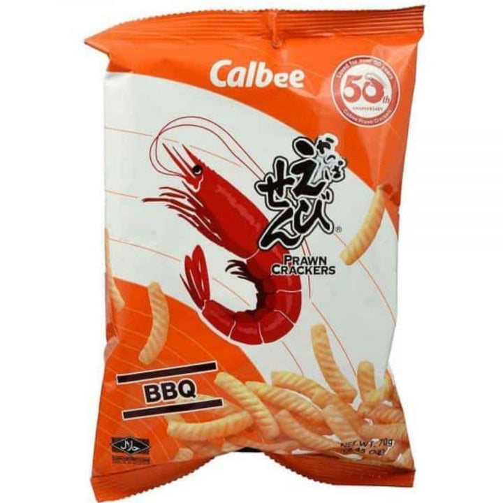 Calbee BBQ Flavor Prawn Crackers, 70g