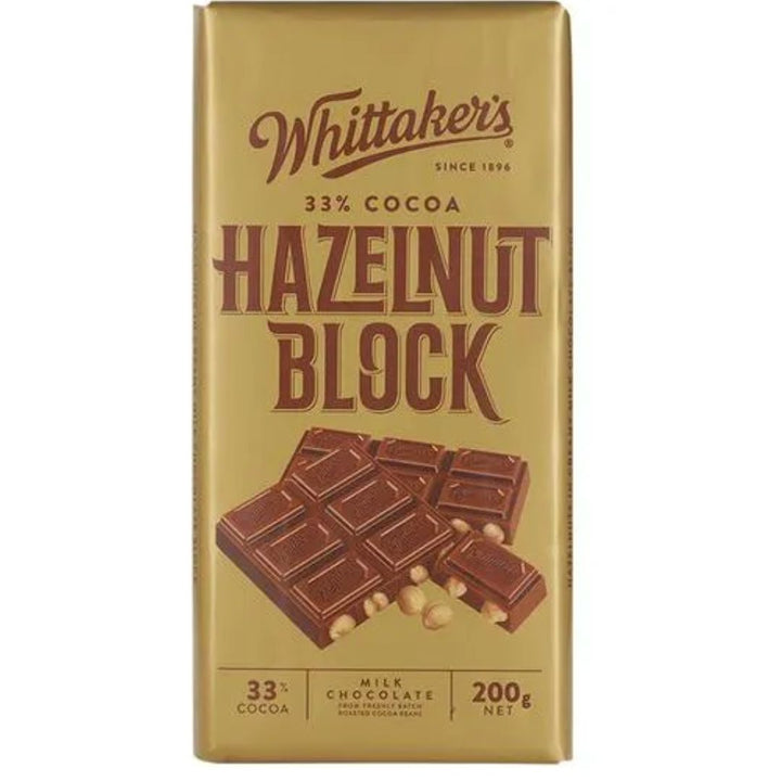 Whittaker's 33% Hazelnut Block, 200g