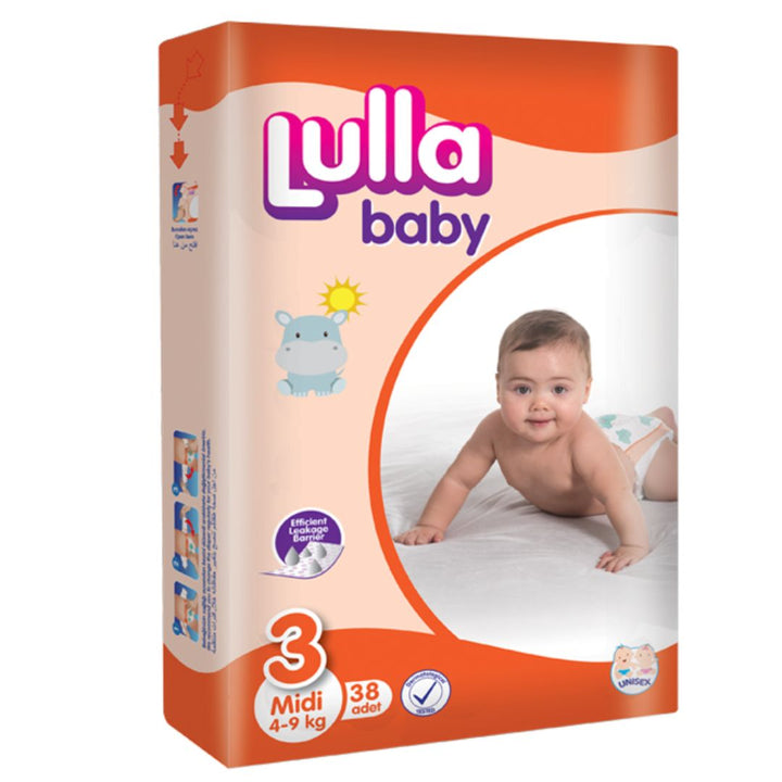 Lulla baby Midi Diapers Size 3, 68Pcs