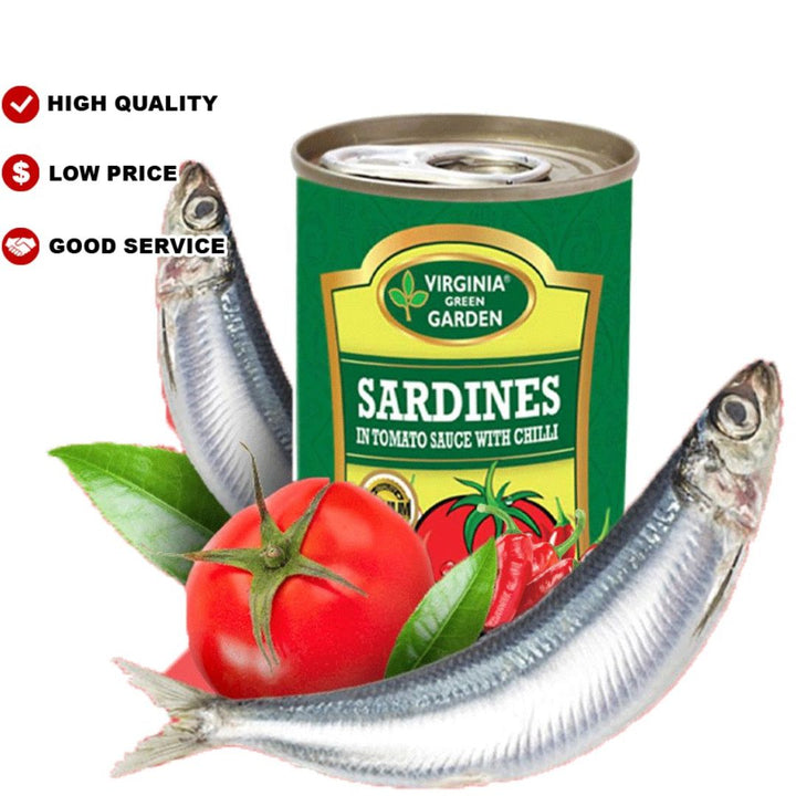 Virginia Green Garden Sardines In Tomato Sauce With Chili, 155g