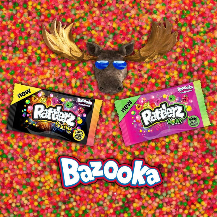 Bazooka Rattlerz Sour Chewy Candy, 400g