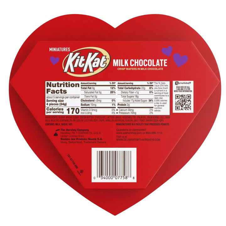 Kit Kat Valentine's Milk Chocolate Miniatures Candy Bars, 181g