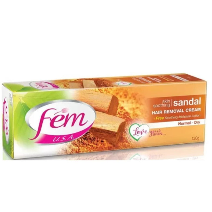 Fem Hair Removal Cream For Normal Dry Skin Sandal, 2 x 120g