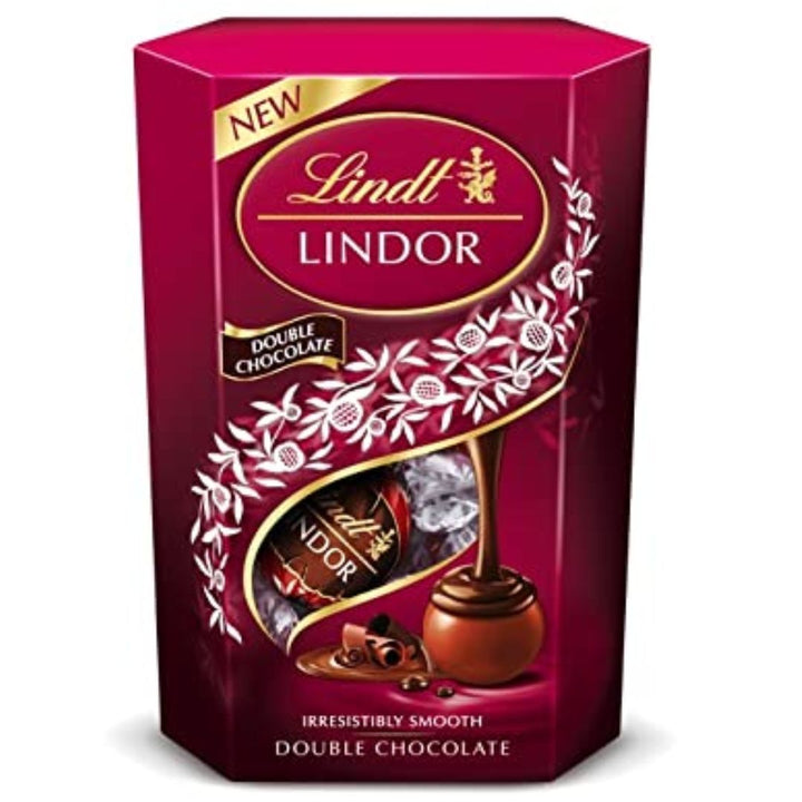 Lindt Lindor, Double Chocolate Milk Chocolate Candy Truffles, 200g