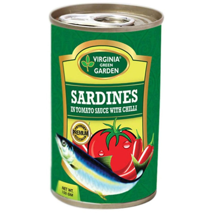 Virginia Green Garden Sardines In Tomato Sauce With Chili, 155g