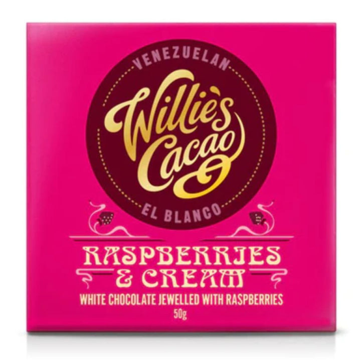 Willie's Chocolate Raspberries & Cream, 50g