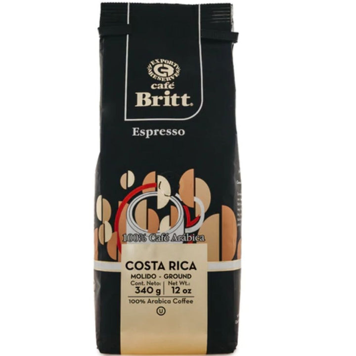 Cafe Britt Espresso Molido Bolsa (Ground Coffee), 340g