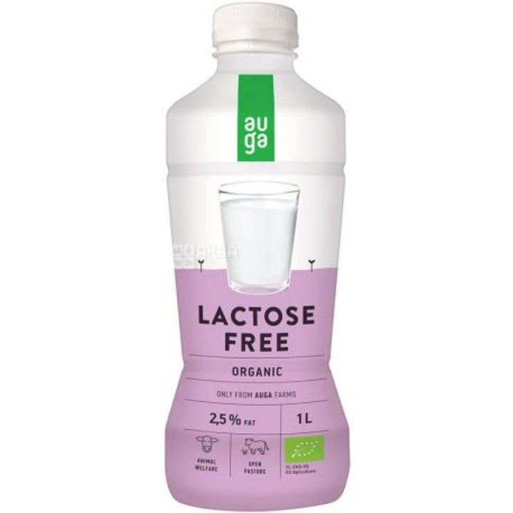 Auga Organic Milk Lactose Free, 1L