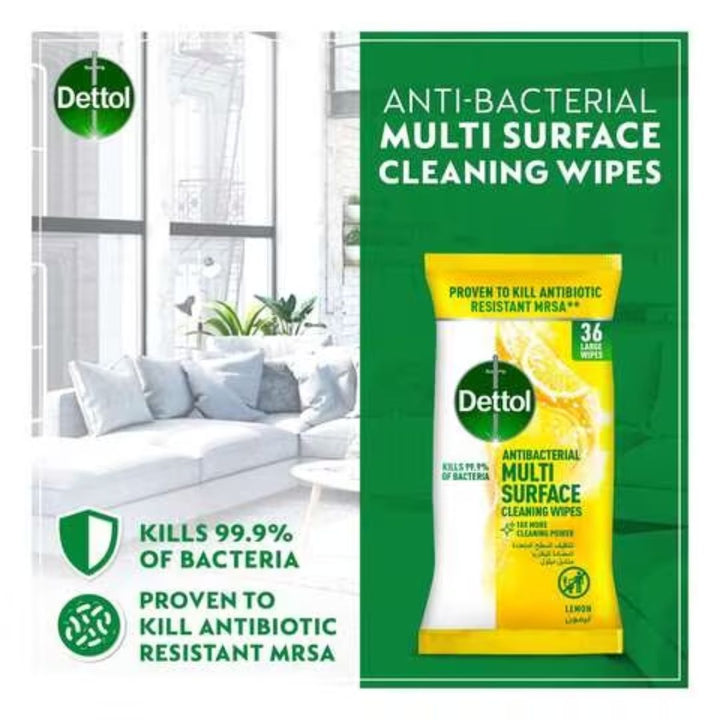 Dettol Citrus Surface Cleanser White 36 Wipes