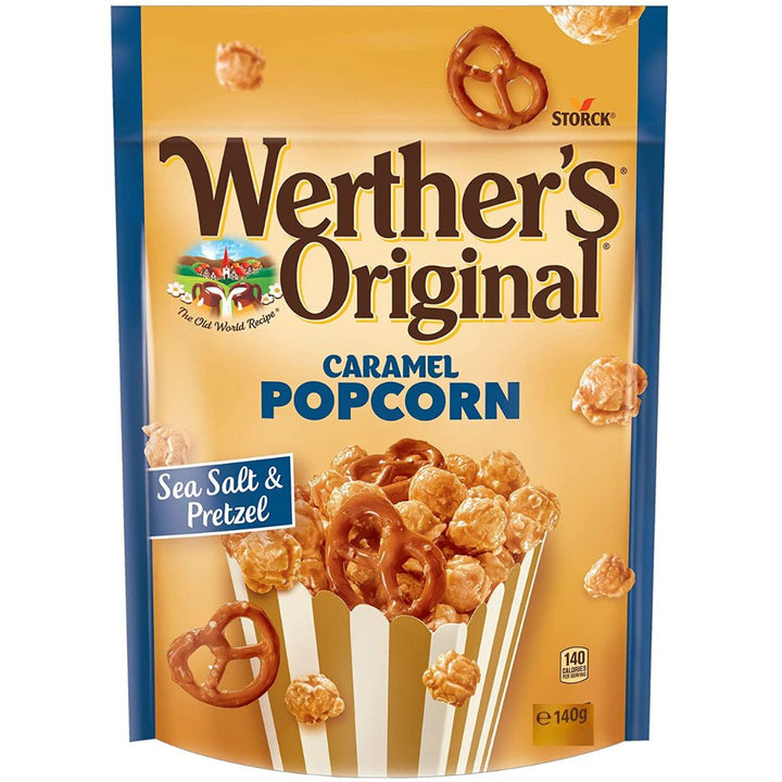 Werther's Original Caramel Popcorn Sea Salt & Pretzel, 140g