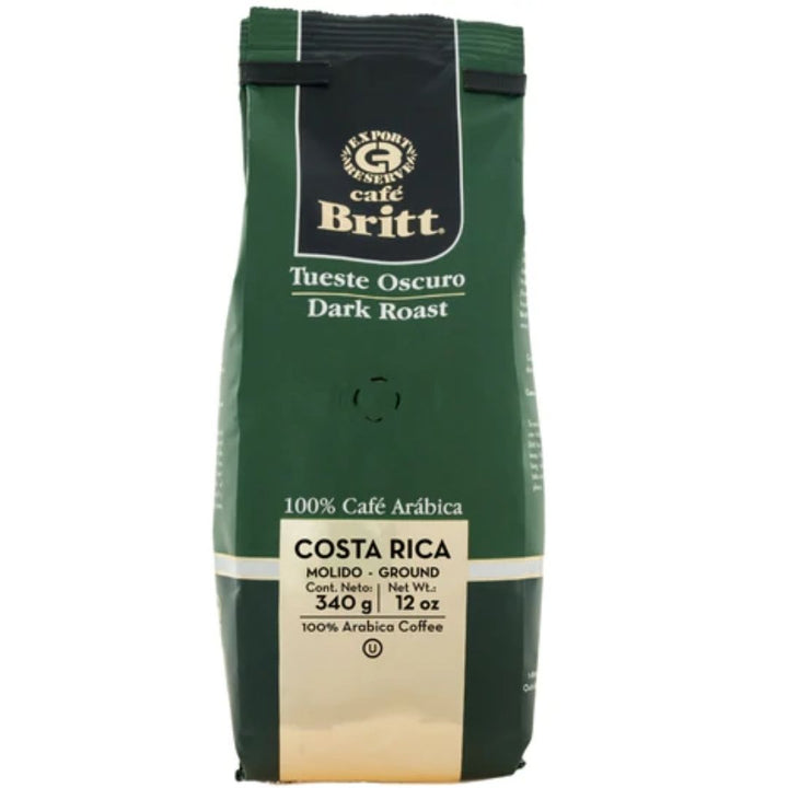 Cafe Britt Tueste Oscuro (Dark Roast) Molido Bolsa (Ground Coffee) 340g