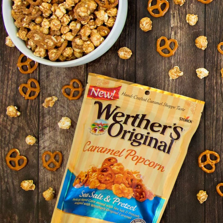 Werther's Original Caramel Popcorn Sea Salt & Pretzel, 140g