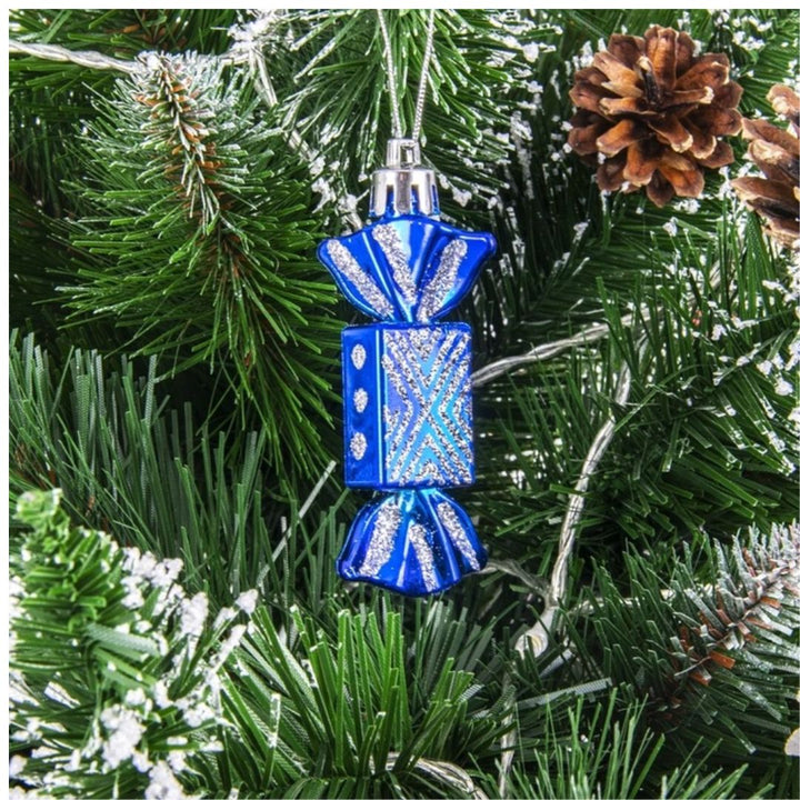 Christmas Tree Decoration Candy Set-Blue, 7Cm, 5Pcs