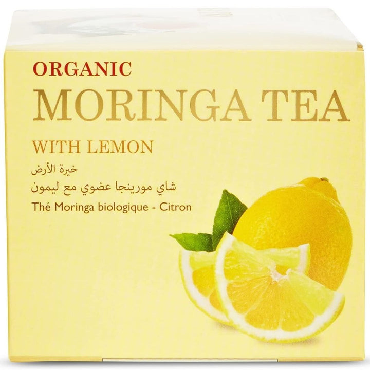 Earth's Finest Organic Moringa Tea with Lemon, 37.5g(25 Bags)