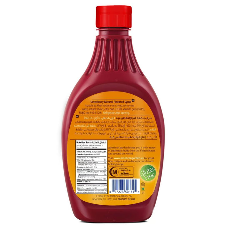 American Garden Strawberry Syrup, 680g